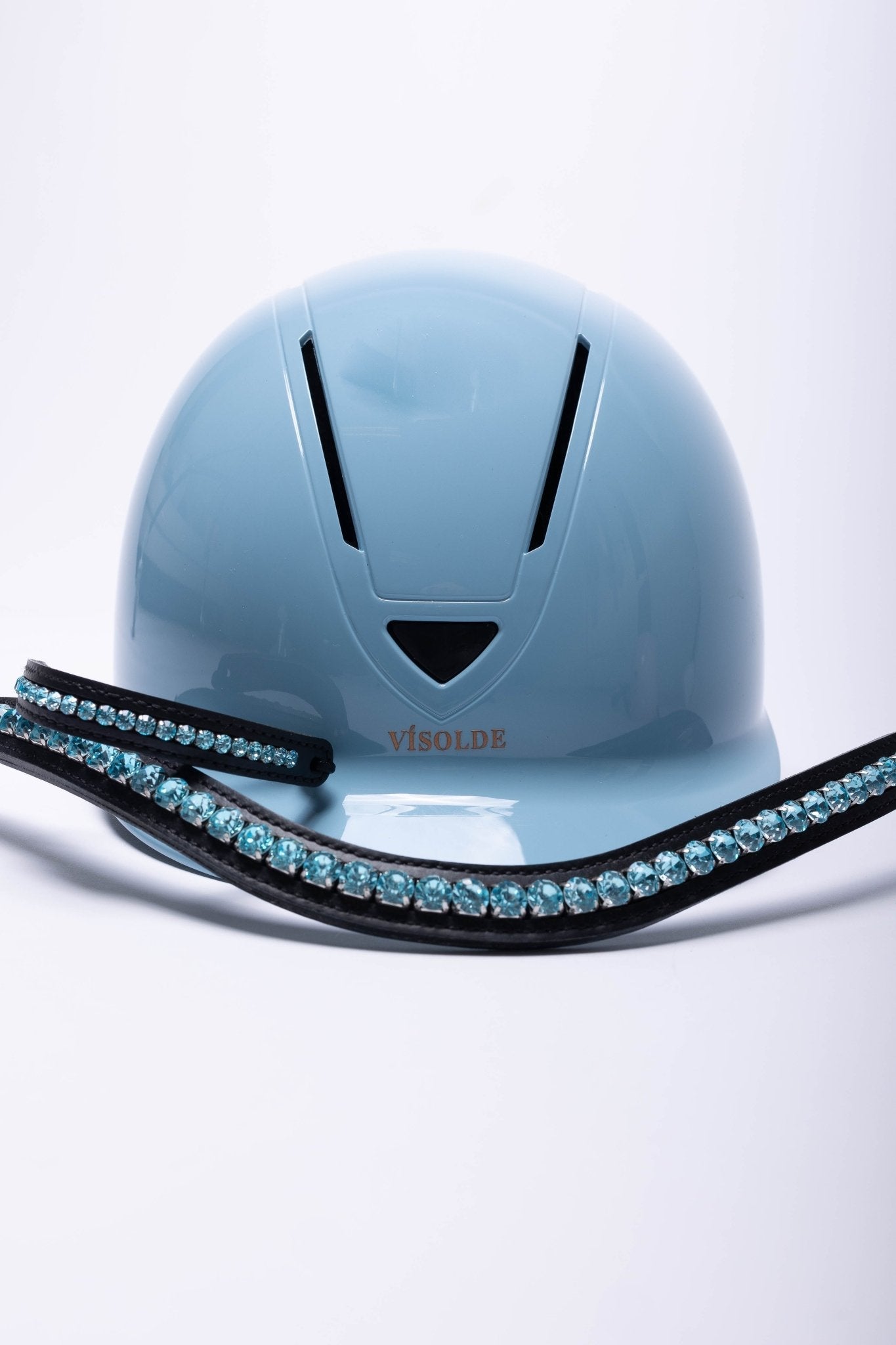 Schaal paardrijhelm Turquoise