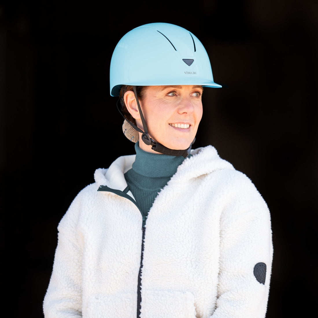 Schaal paardrijhelm Turquoise