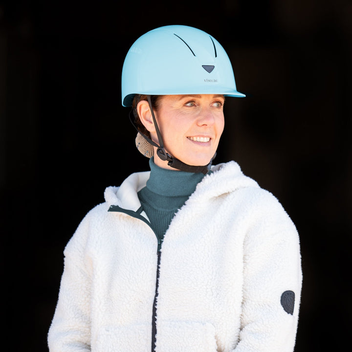 Schaal paardrijhelm Turquoise