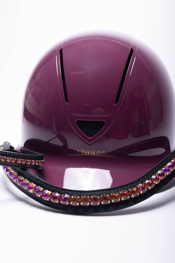 Schaal paardrijhelm Bordeauxrood