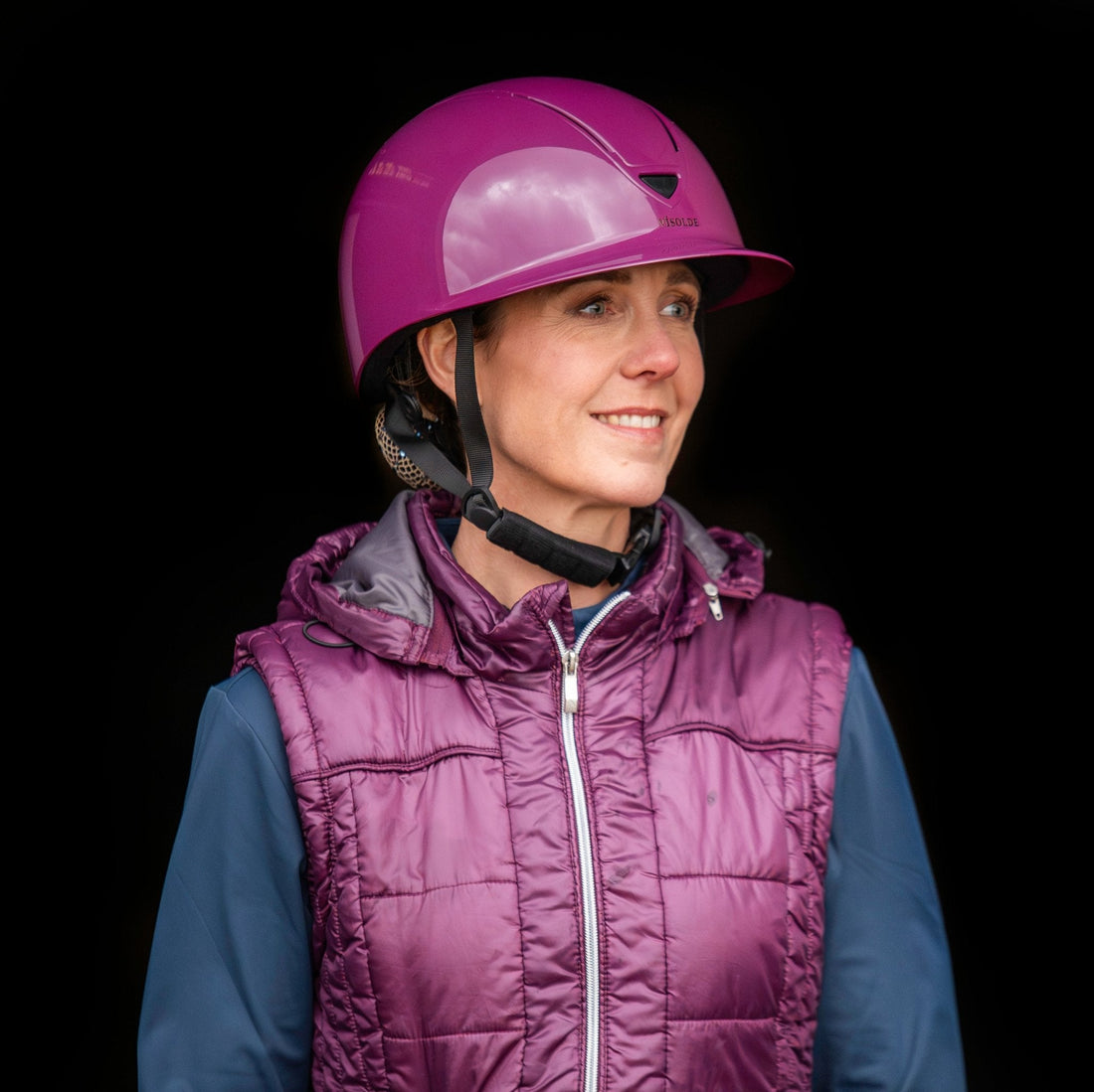 Schaal paardrijhelm Bordeauxrood