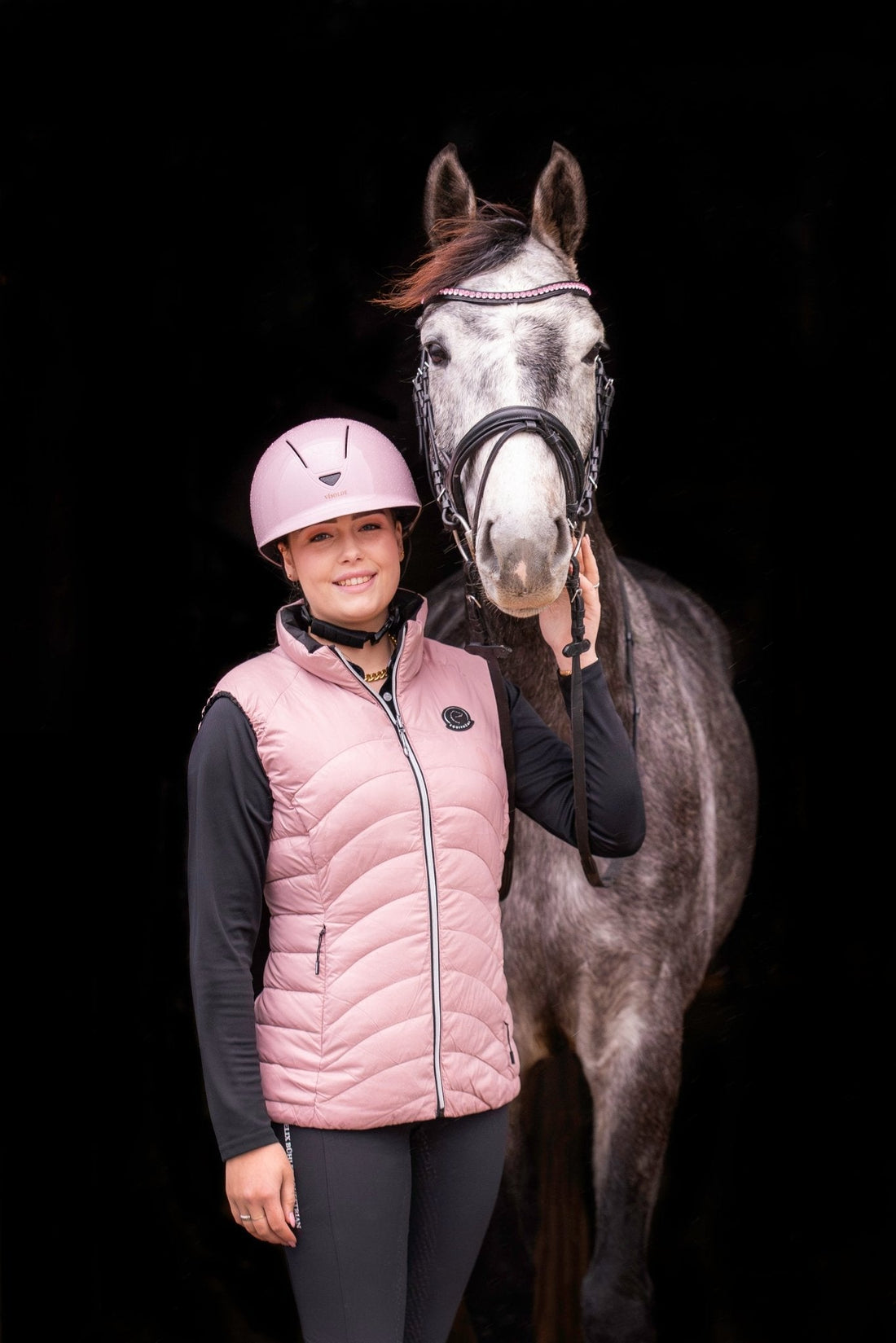 Schaal paardrijhelm Lichtroze