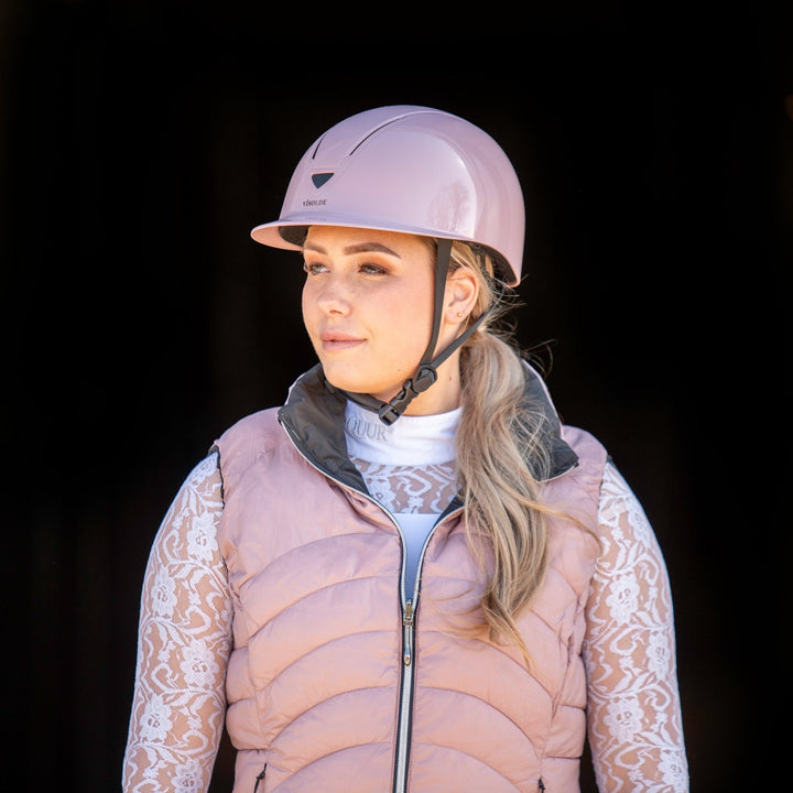 Schaal paardrijhelm Roségoud