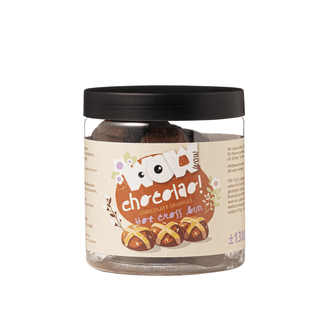 Hot Cross Bun - Chocolate Truffles - Easter - Gifting Jar 130g