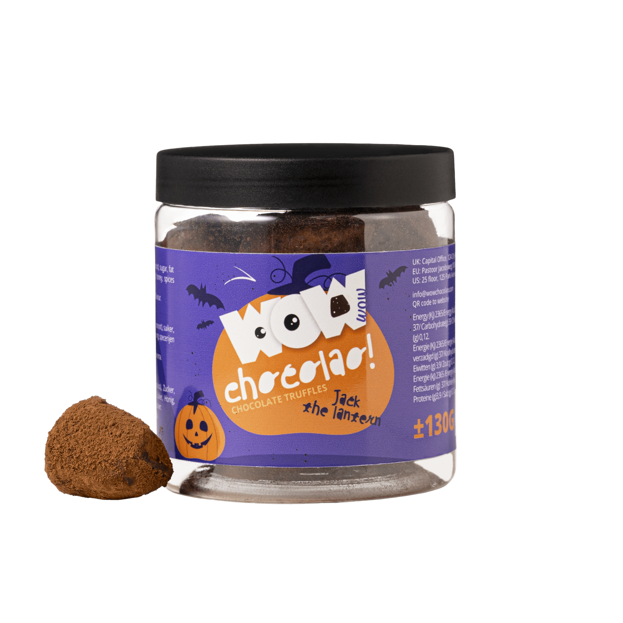 Jack The Lantern Pumpkin Pie Truffles Gift Jar 130g | Halloween Chocolate