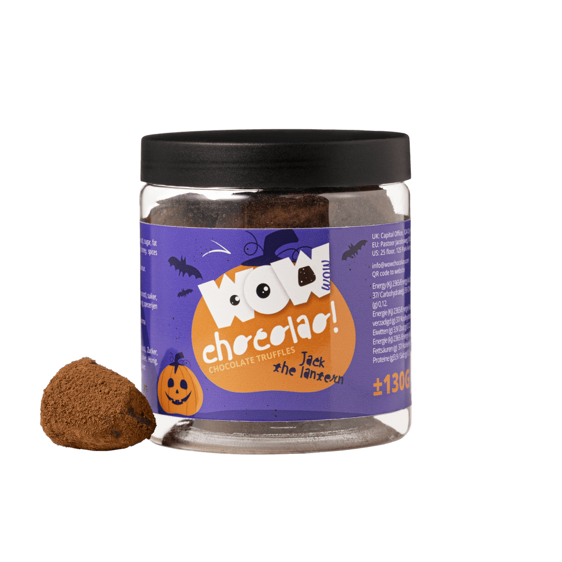 Jack The Lantern Pumpkin Pie Truffles Gift Jar 130g | Halloween Chocolate