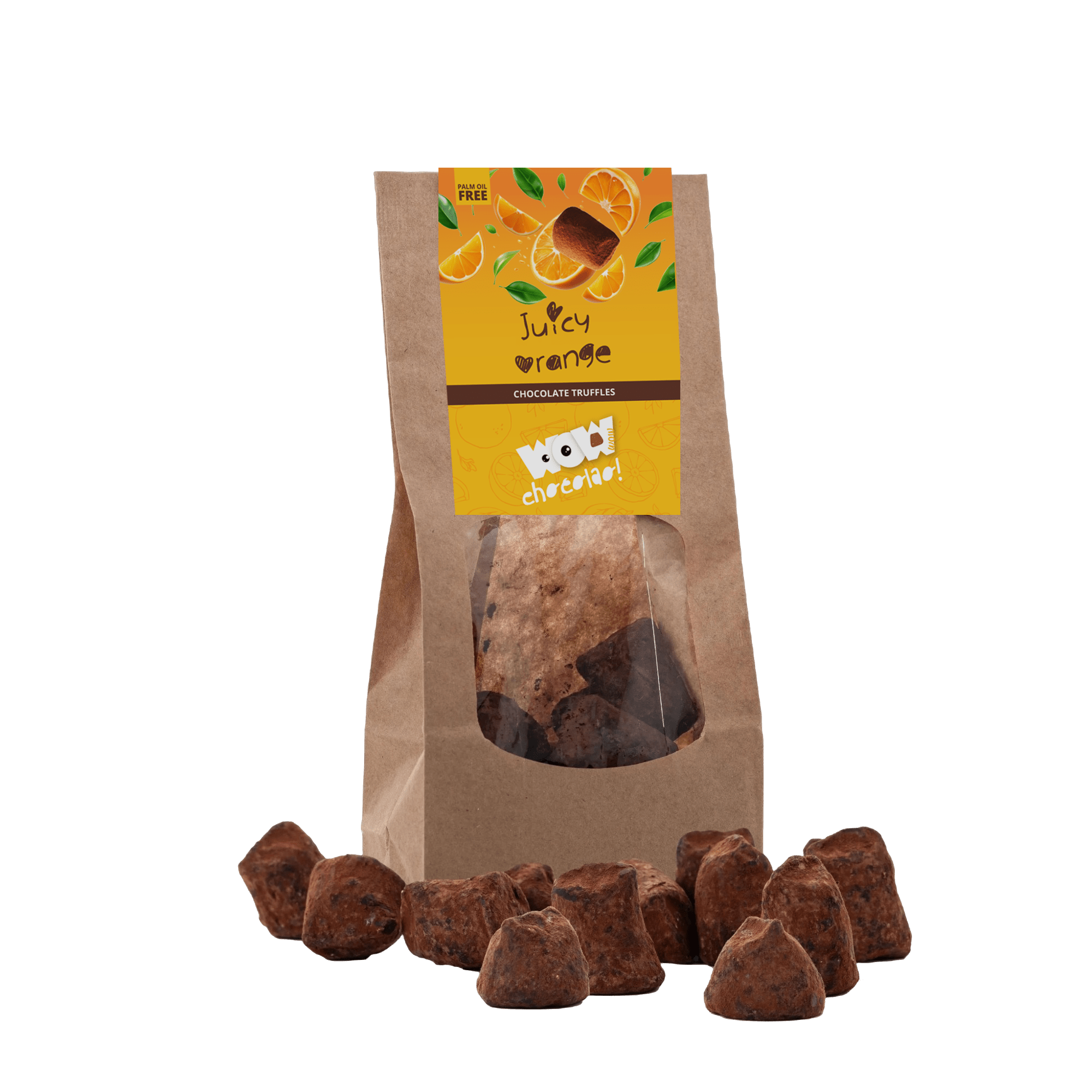 Juicy Orange chocolate truffles - Biodegradable bag 130g
