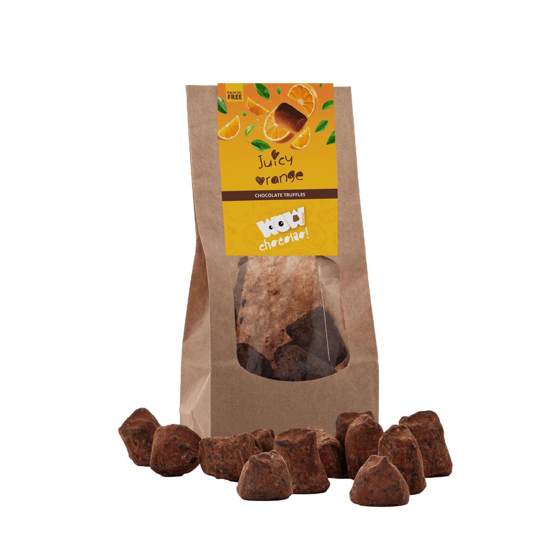 Juicy Orange chocolate truffles - Biodegradable bag 130g