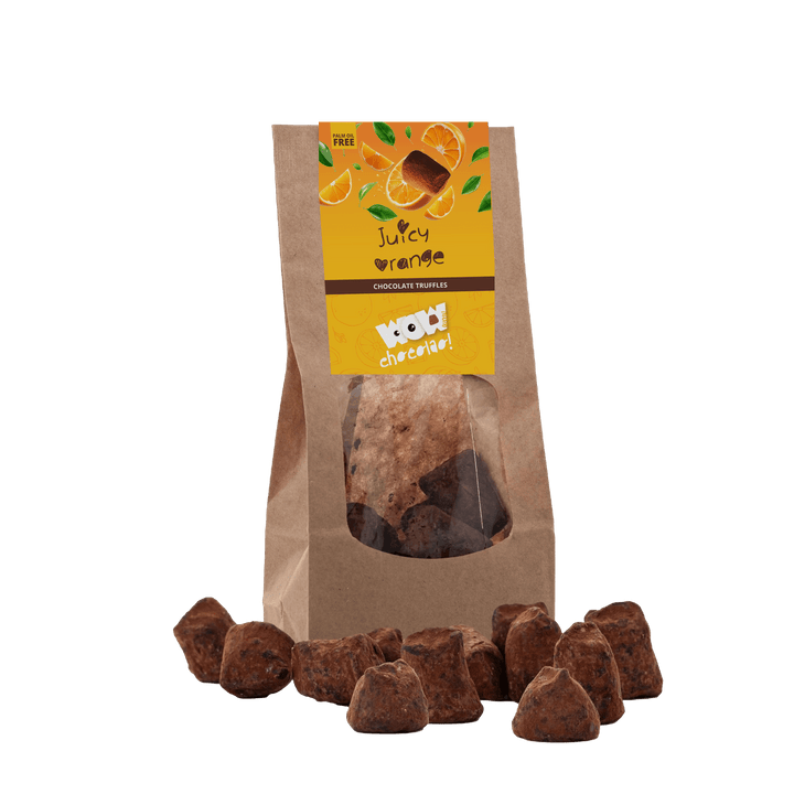 Juicy Orange chocolate truffles - Biodegradable bag 130g