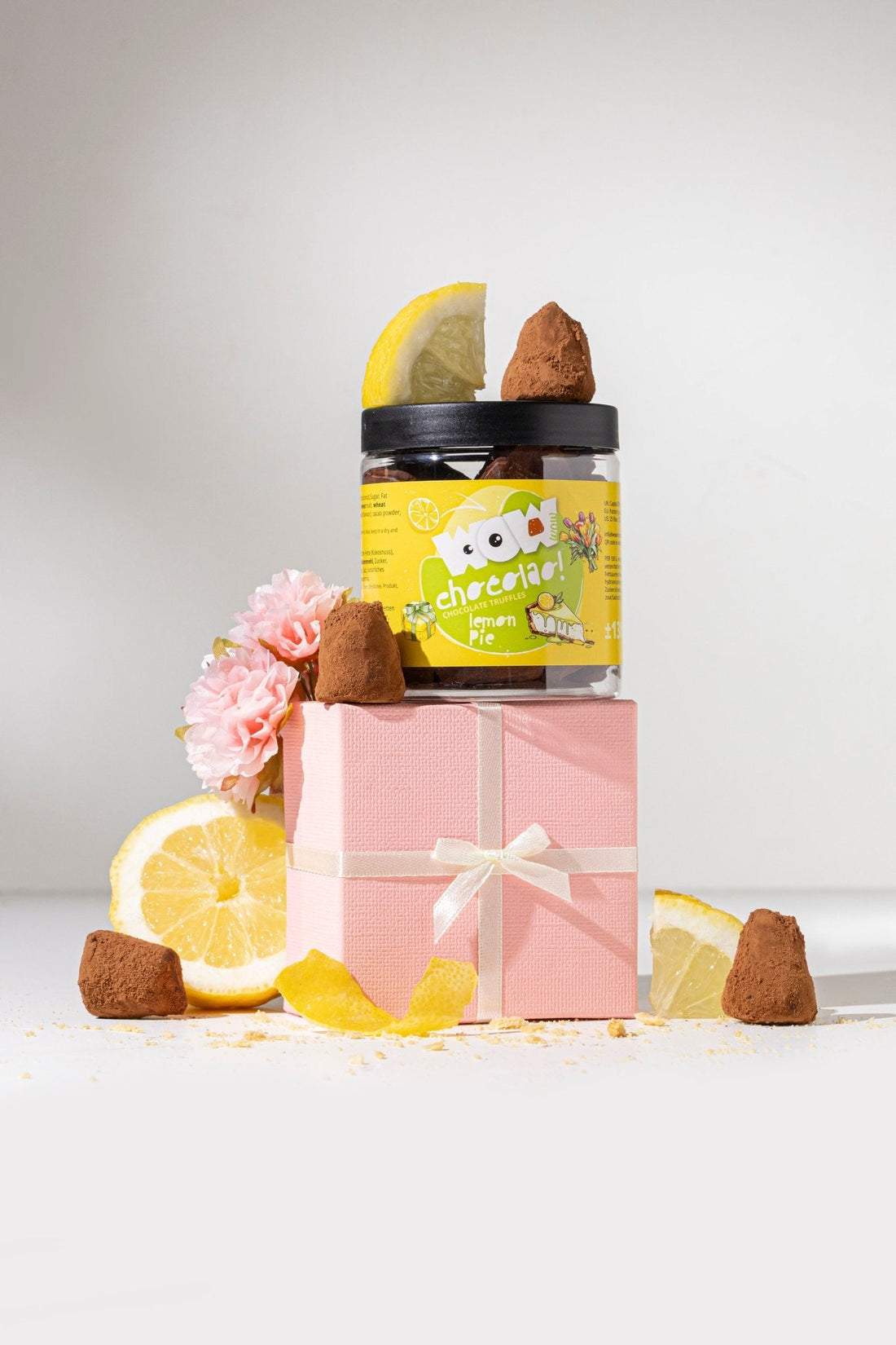 Lemon Pie Mother’s Day Truffles Gift Jar 130g | Floral Chocolate Gift