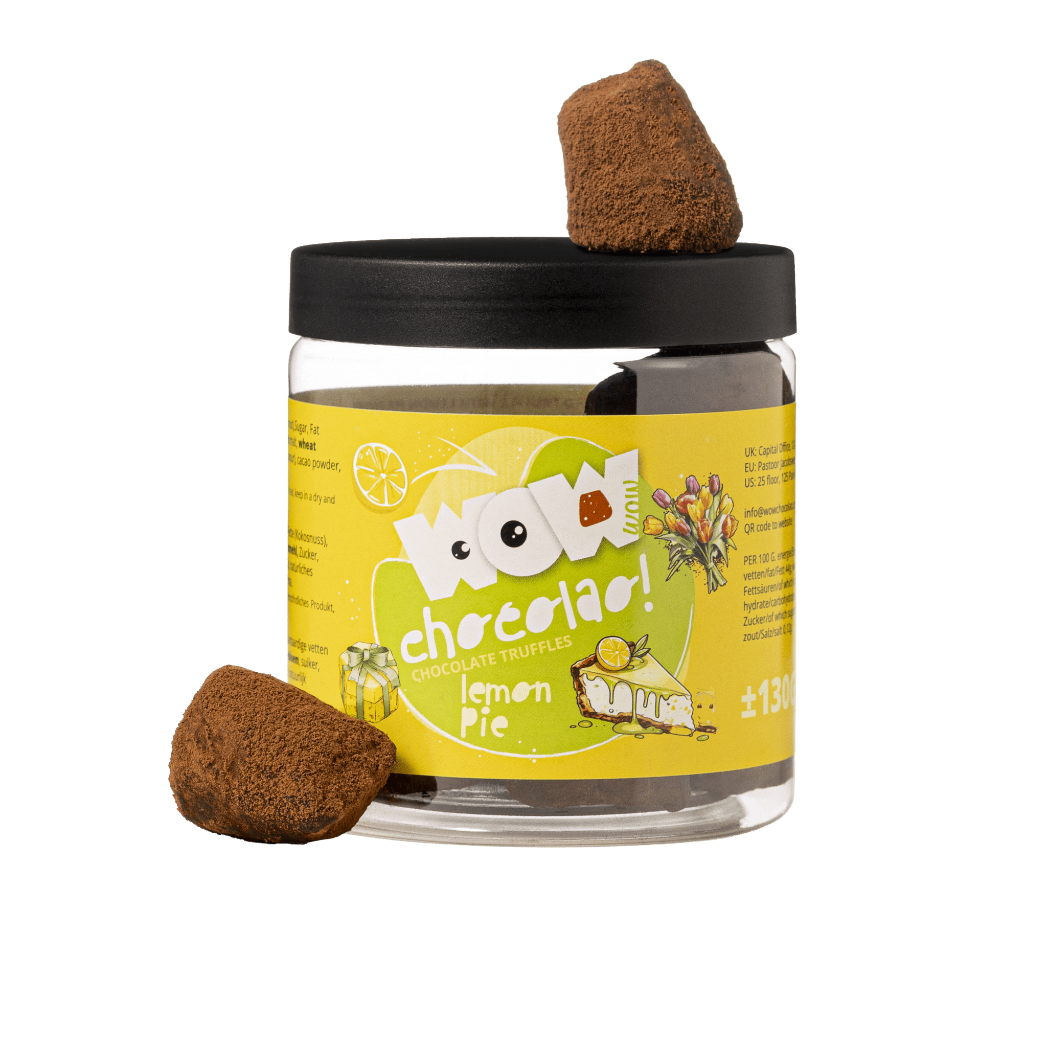 Lemon Pie Mother’s Day Truffles Gift Jar 130g | Floral Chocolate Gift