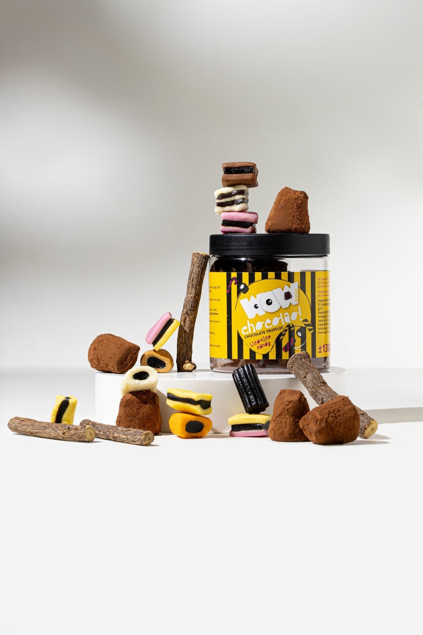 Liquorice Chocolate Truffles Gift Jar 130g | Gourmet Liquorice Chocolate