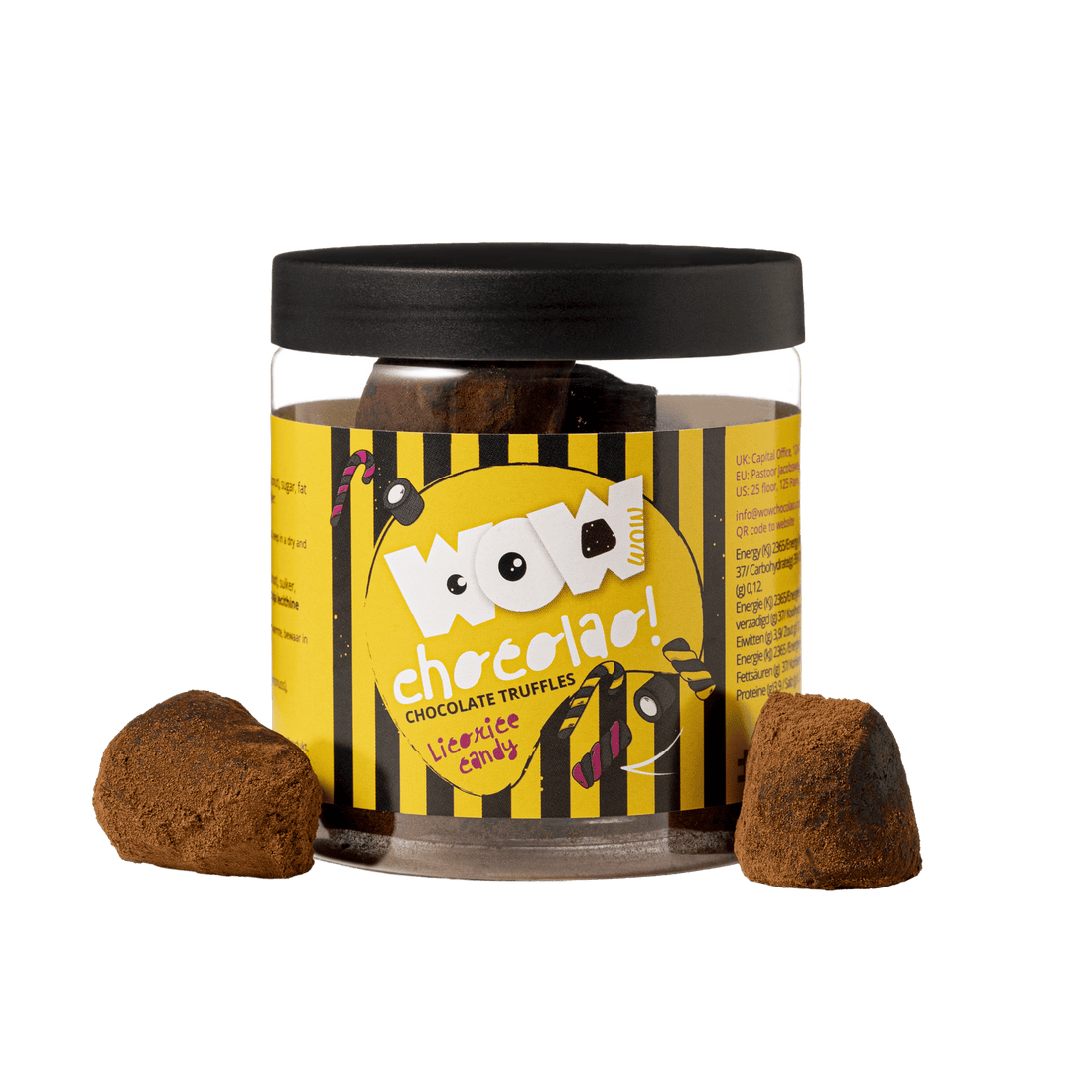 Liquorice Chocolate Truffles Gift Jar 130g | Gourmet Liquorice Chocolate