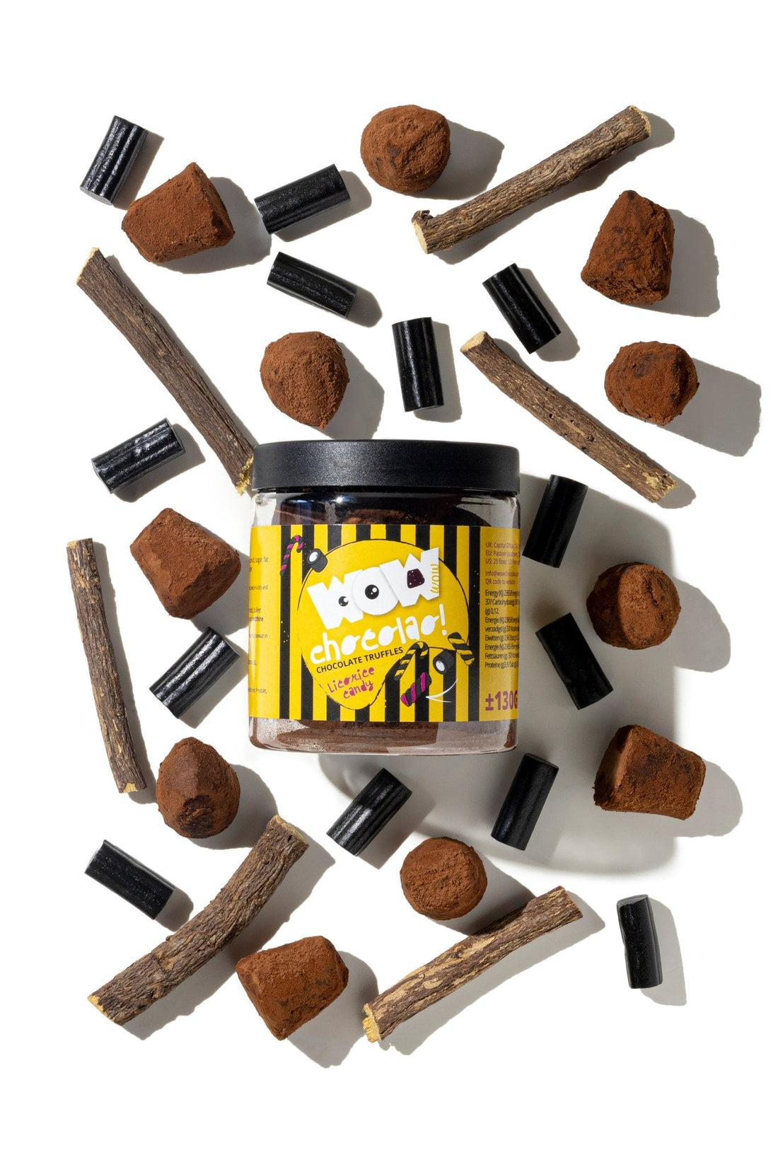 Liquorice Chocolate Truffles Gift Jar 130g | Gourmet Liquorice Chocolate
