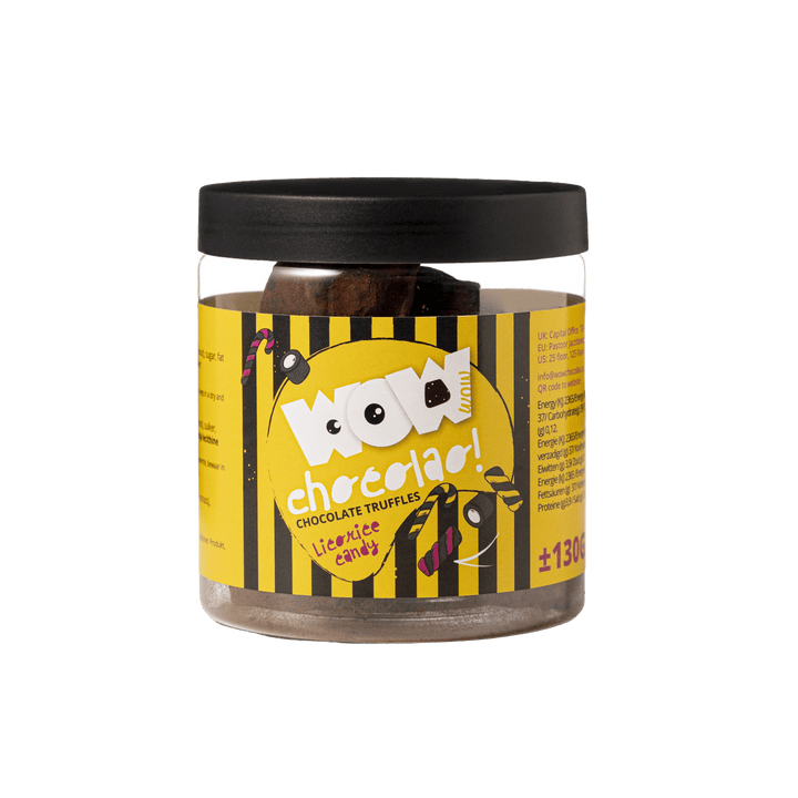 Liquorice Chocolate Truffles Gift Jar 130g | Gourmet Liquorice Chocolate