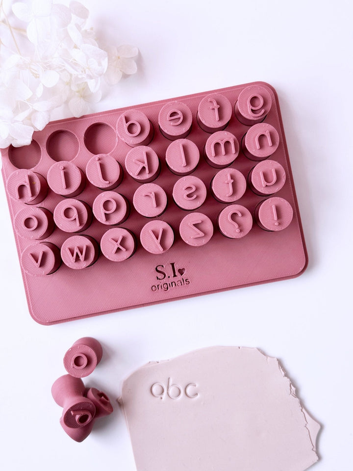 Lower case alphabet stamps with case - Goat Corp