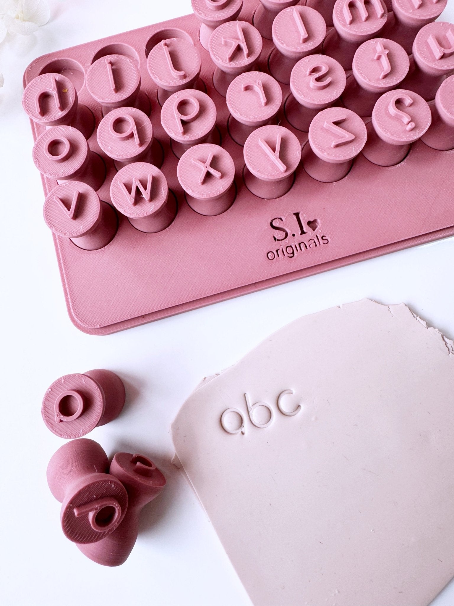 Lower case alphabet stamps with case - Goat Corp