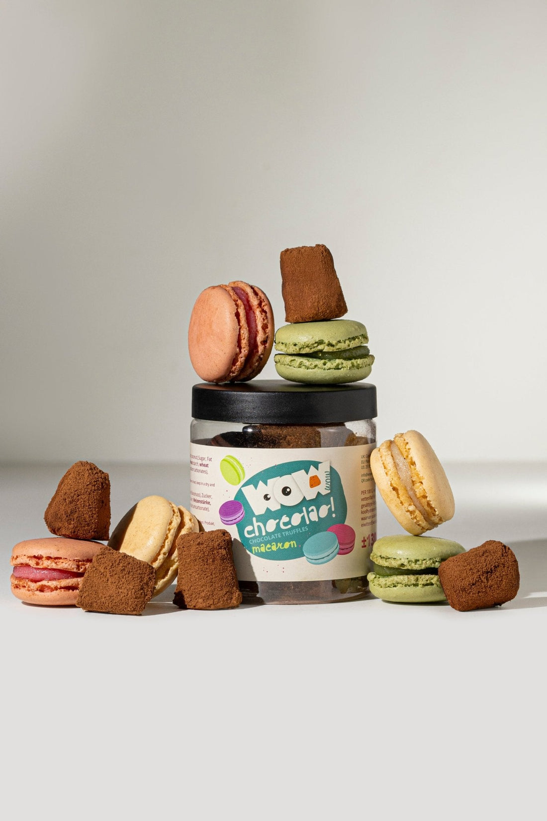 Macaron Chocolate Truffles Gift Jar 130g | French Inspired Chocolate