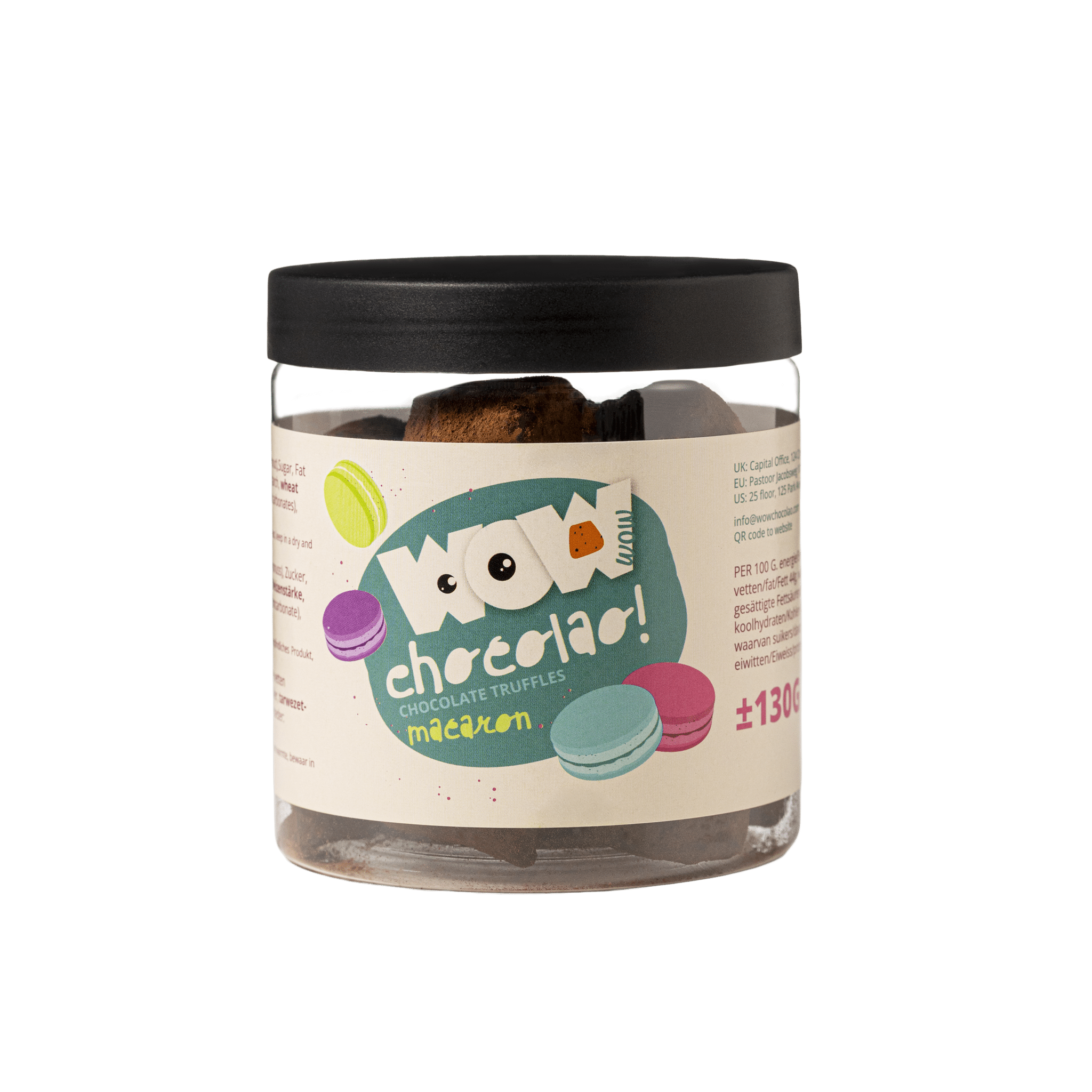 Macaron Chocolate Truffles Gift Jar 130g | French Inspired Chocolate