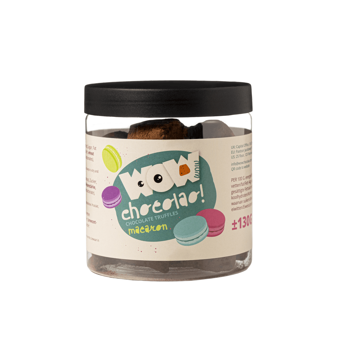 Macaron Chocolate Truffles Gift Jar 130g | French Inspired Chocolate