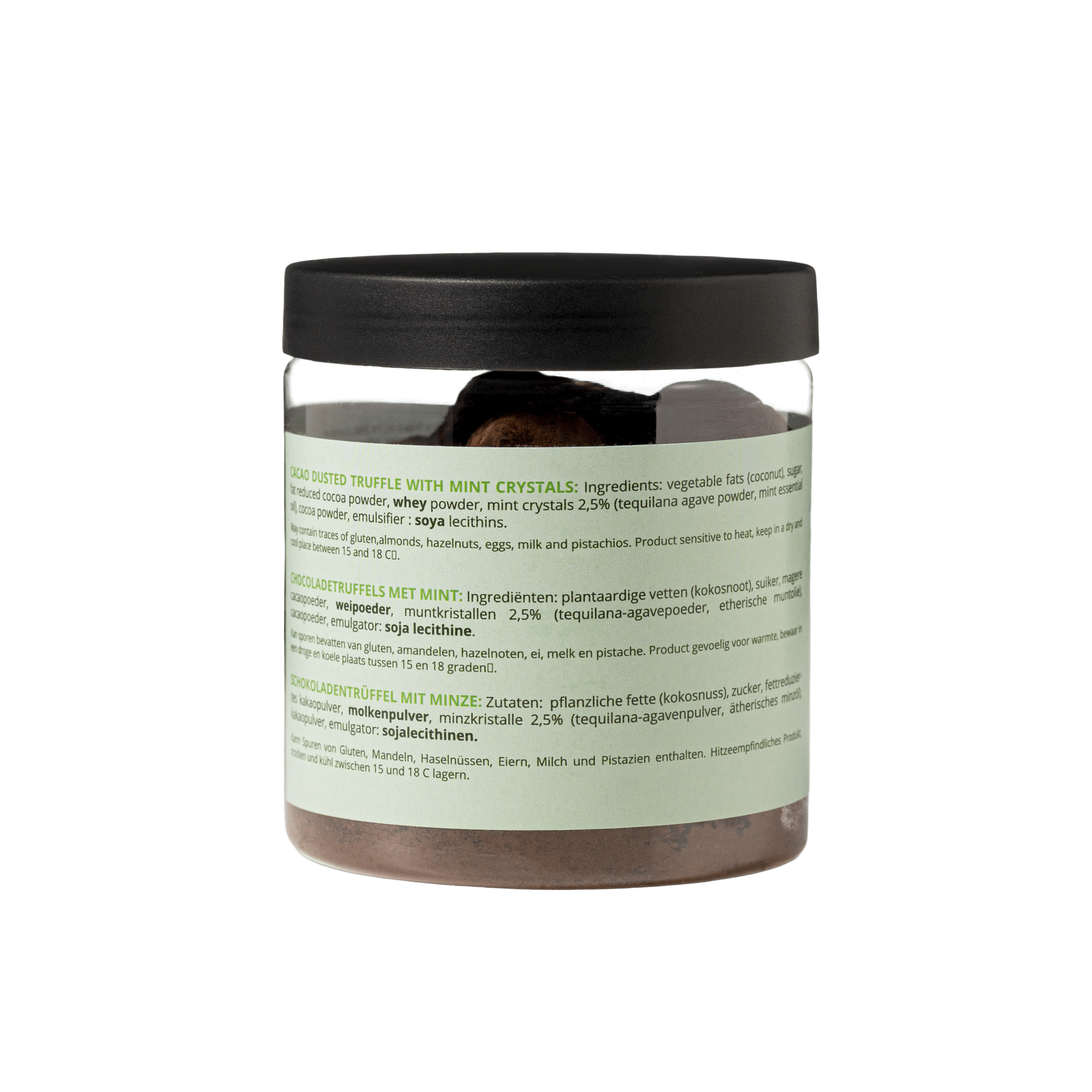 Mint Chocolate Truffles Gift Jar 130g | Refreshing Mint Chocolate