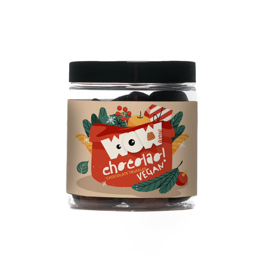 Vegan Chocolate Truffles - Christmas Edition - 130g Gifting jar - Goat Corp
