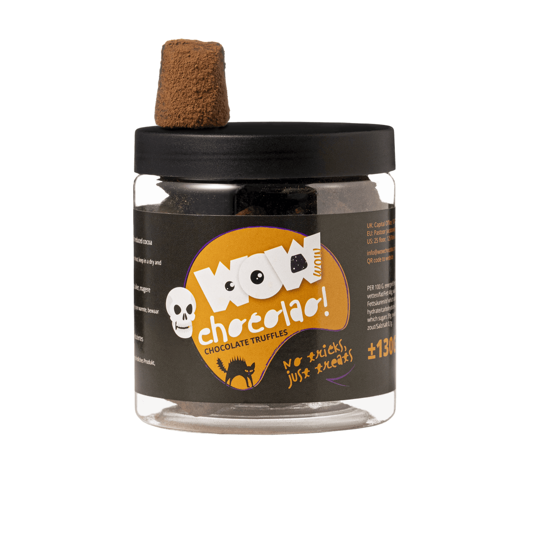 No Tricks Just Treats Truffles Gift Jar 130g | Halloween Chocolate
