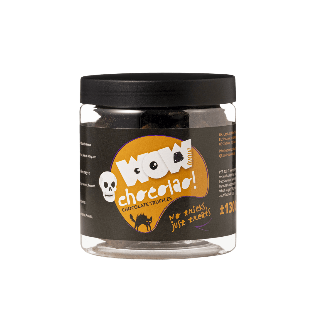 No Tricks Just Treats Truffles Gift Jar 130g | Halloween Chocolate