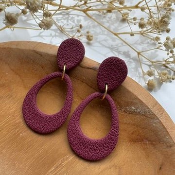 Organic Oval Oorbellen