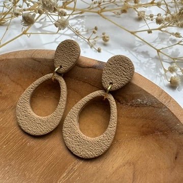 Organic Oval Oorbellen