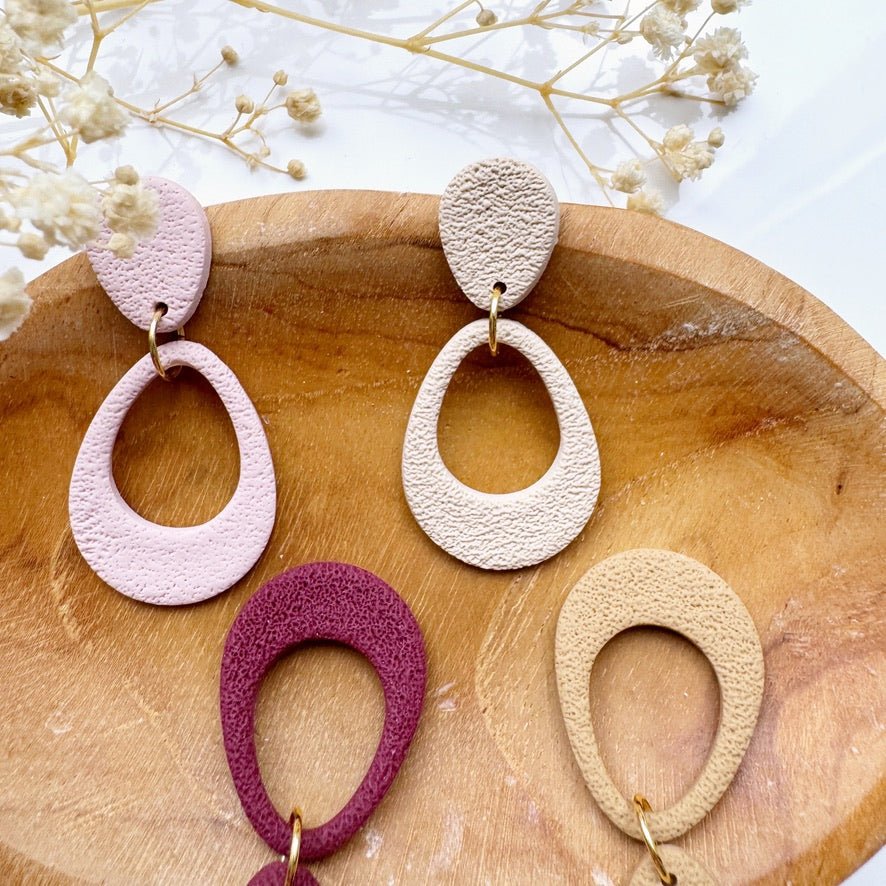 Organic Oval Oorbellen