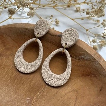 Organic Oval Oorbellen