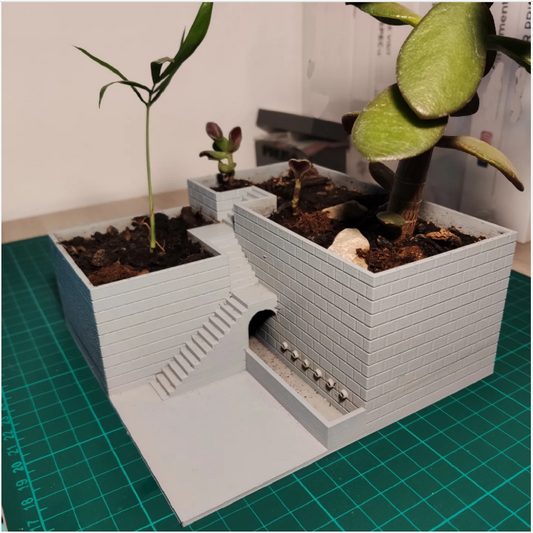 Bricky succulent pot