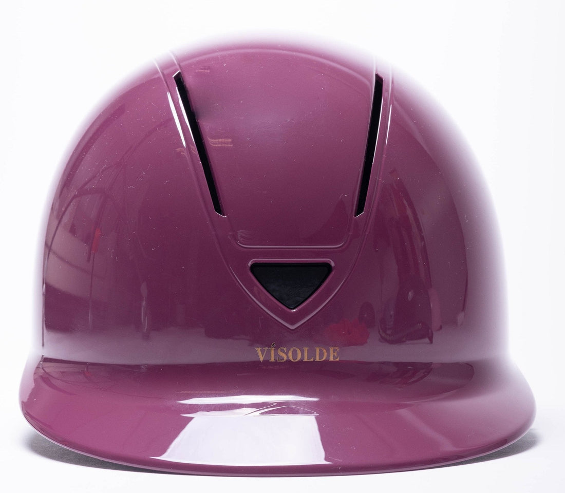 Schaal paardrijhelm Bordeauxrood