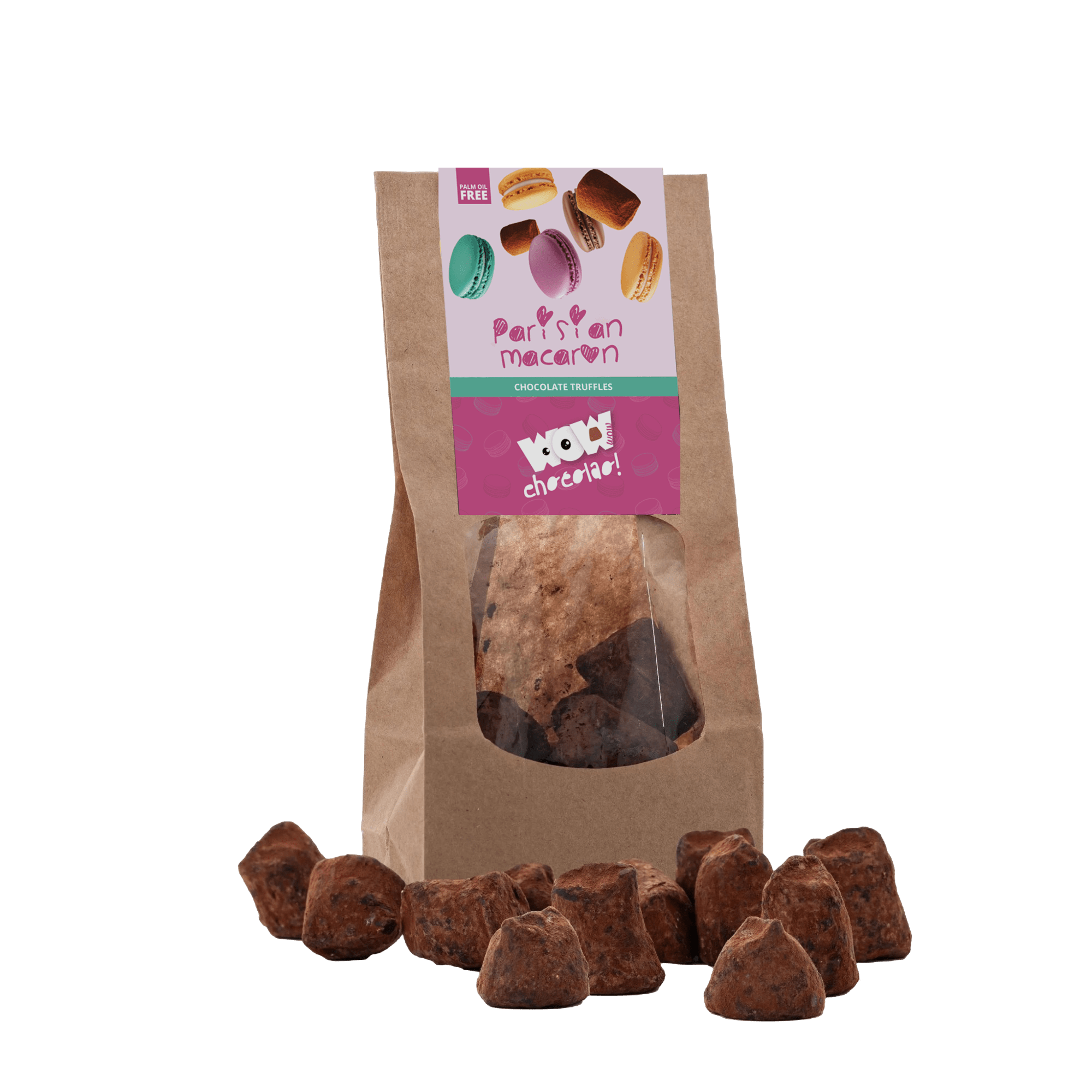 Parisian Macaron Chocolate Truffles - Biodegradable bag 130g