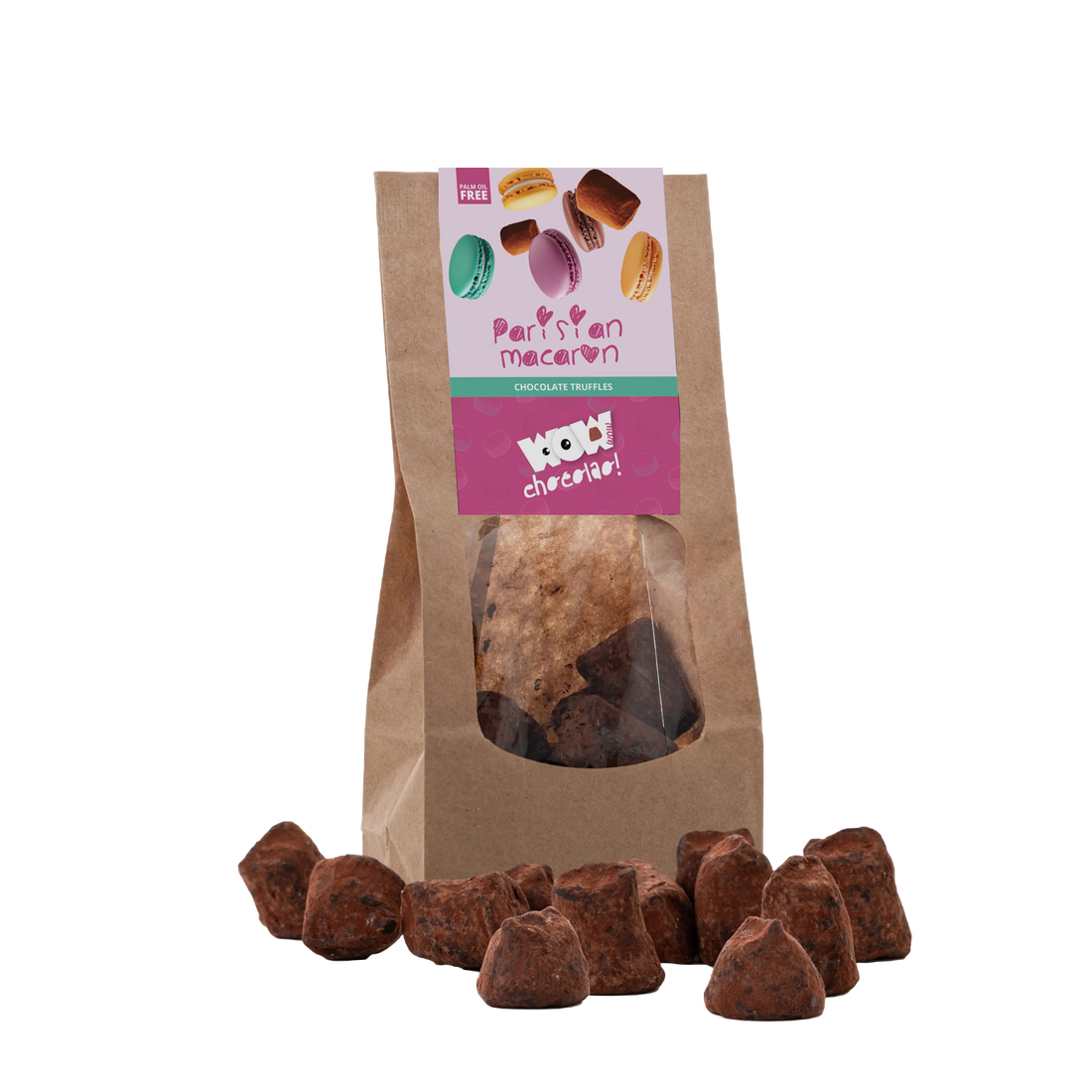 Parisian Macaron Chocolate Truffles - Biodegradable bag 130g - Goat Corp
