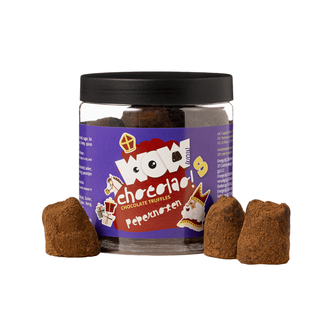 Pepernoten Chocolate Truffles Gift Jar 130g | Sinterklaas Chocolate