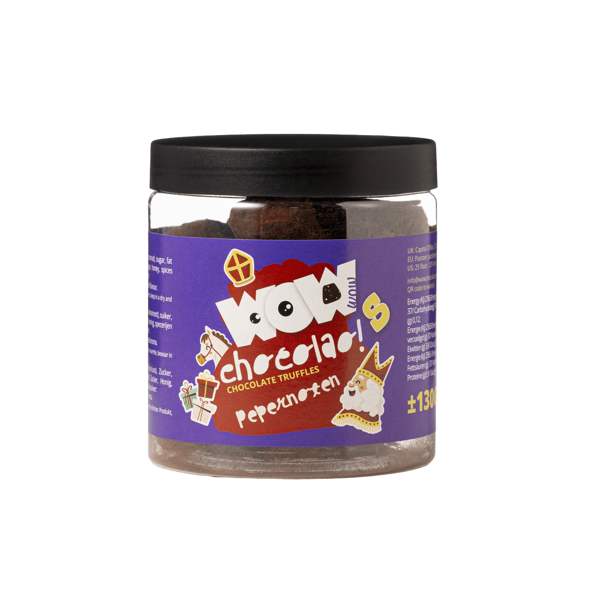 Pepernoten Chocolate Truffles Gift Jar 130g | Sinterklaas Chocolate