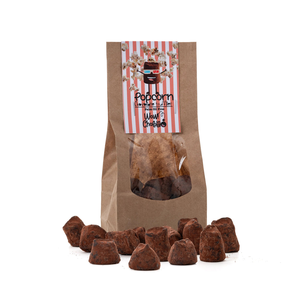 Popcorn Chocolate Truffles - Biodegradable bag 130g - Goat Corp
