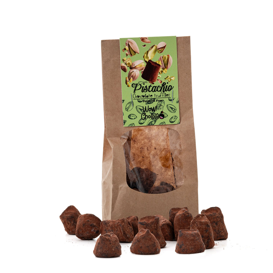 Pistachio Chocolate Truffles - Biodegradable bags 130g - Goat Corp