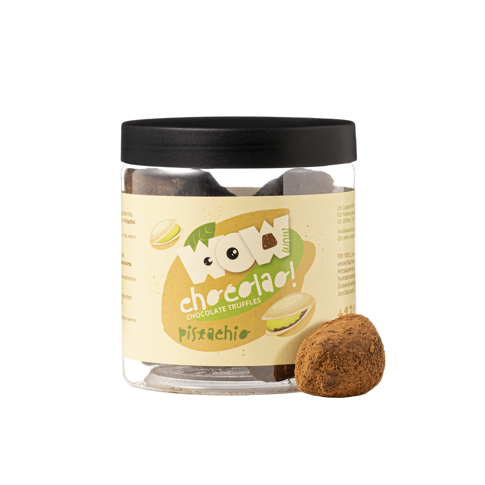 Pistachio Chocolate Truffles Gift Jar 130g | Gourmet Pistachio Chocolate