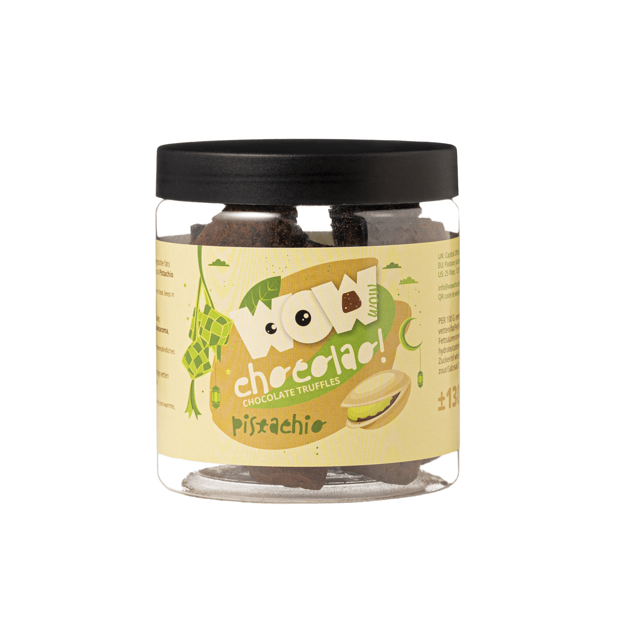 Pistachio Eid Chocolate Truffles Gift Jar 130g | Festive Luxury Chocolate