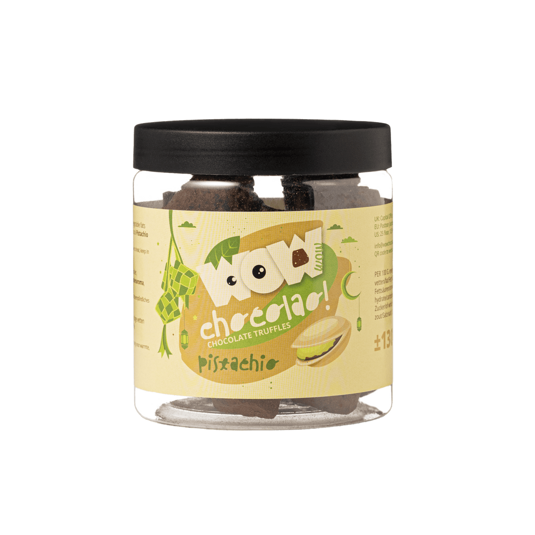 Pistachio Eid Chocolate Truffles Gift Jar 130g | Festive Luxury Chocolate