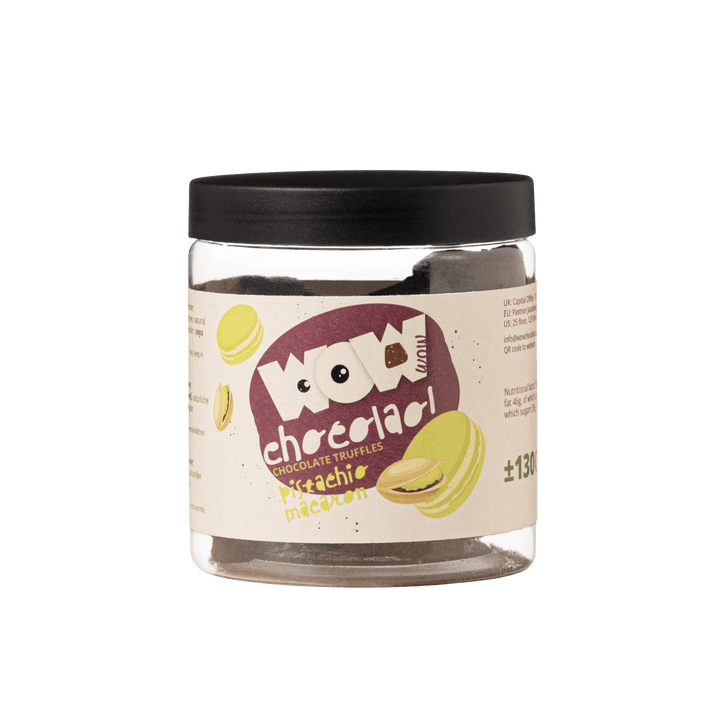 Pistachio Macaron Chocolate Truffles Gift Jar 130g | Pistachio Luxury Chocolate