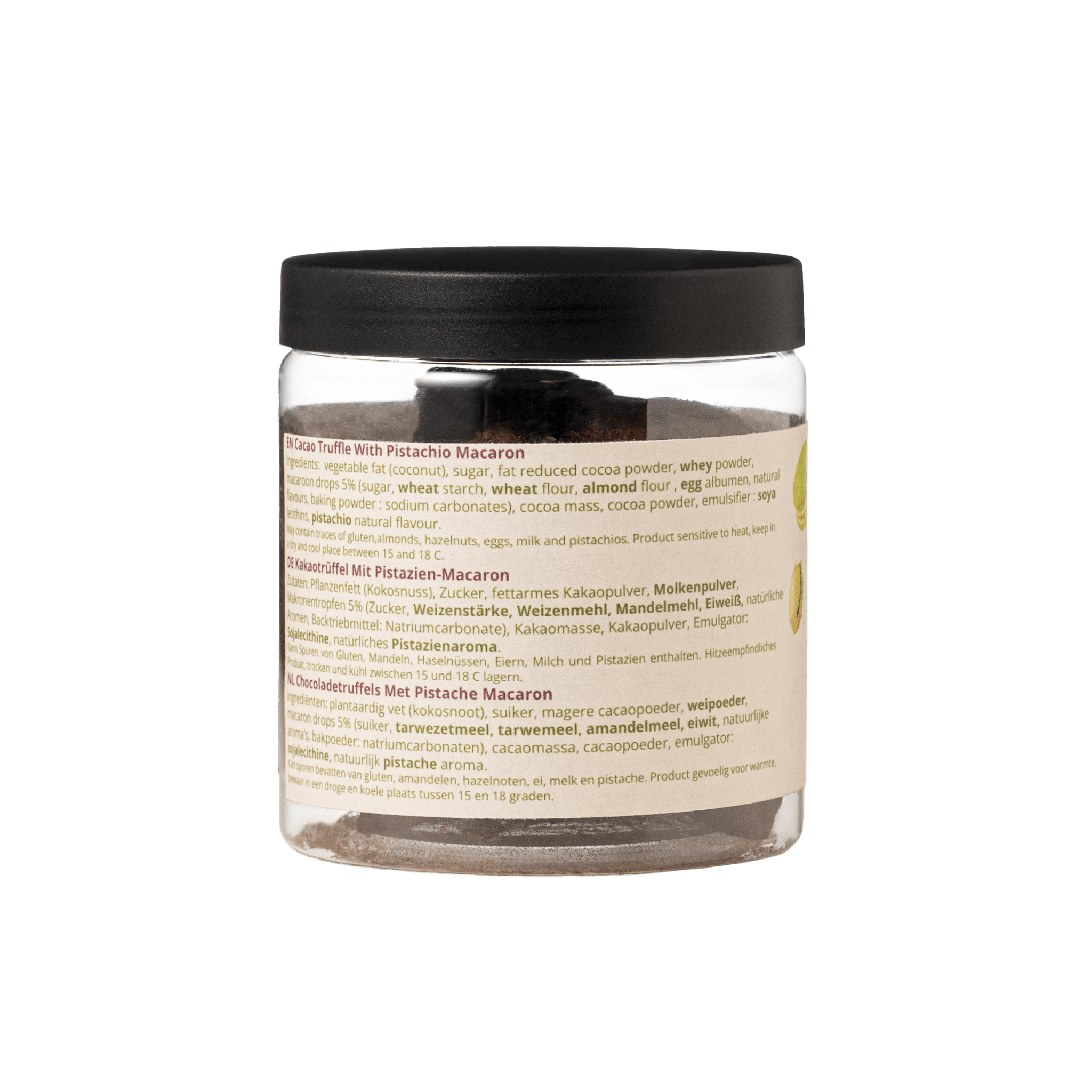 Pistachio Macaron Chocolate Truffles Gift Jar 130g | Pistachio Luxury Chocolate