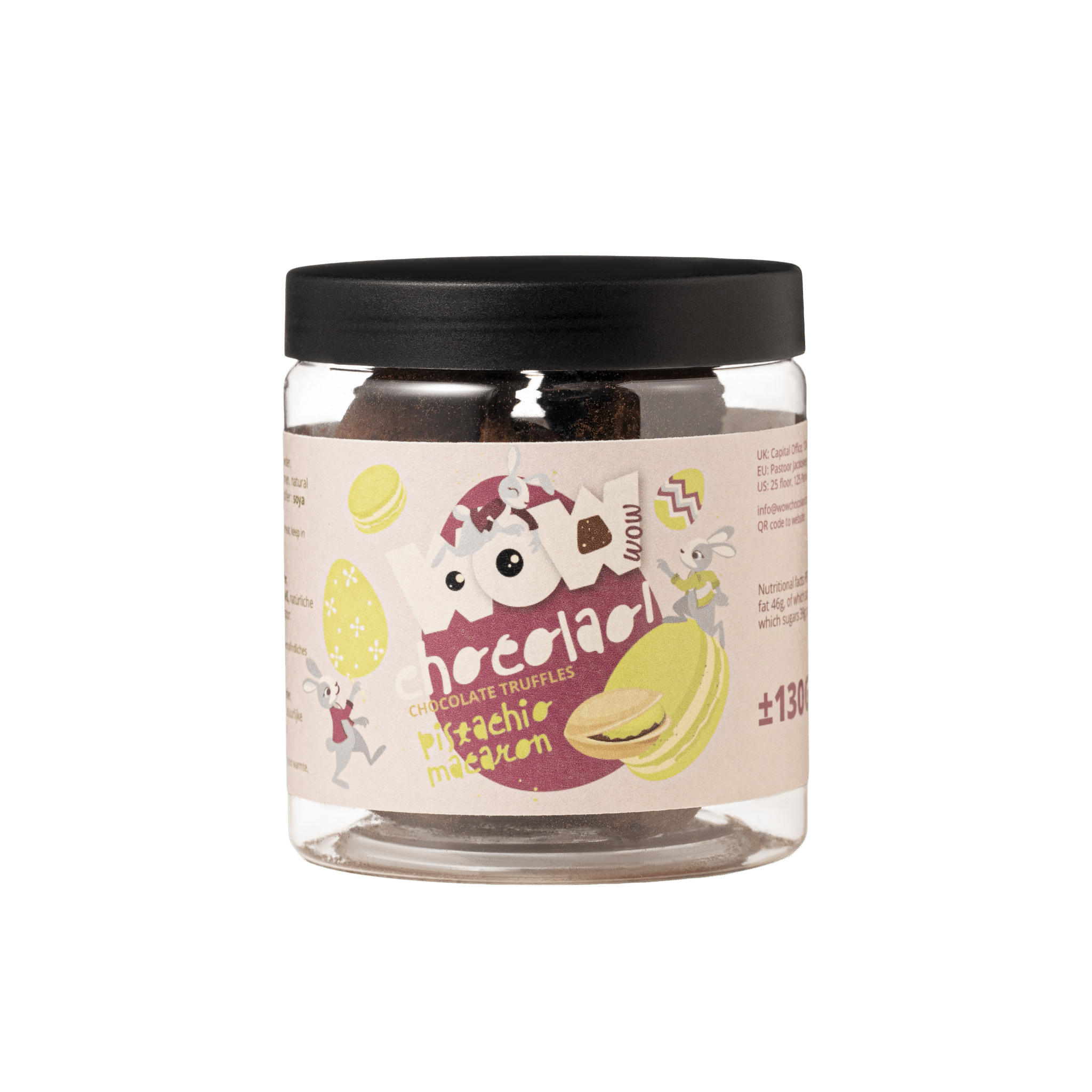 Pistachio Macaroon Chocolate Truffles - 130g Easter Gifting Jar