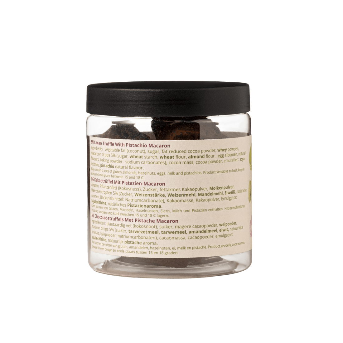 Pistachio Macaroon Chocolate Truffles - 130g Valentine Gifting Jar
