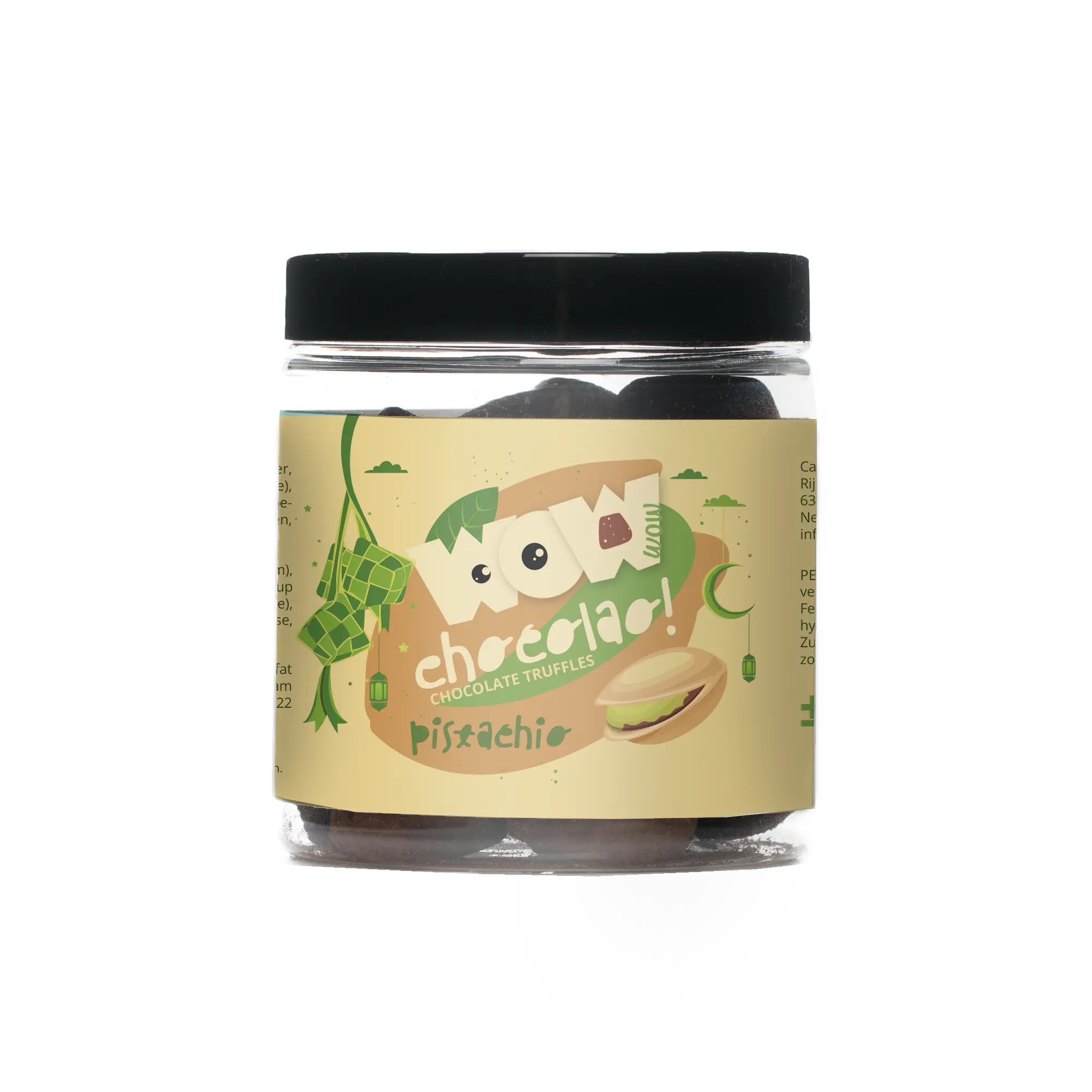 Pistachio - Eid Chocolate truffles - Gifting jar 130g - Goat Corp