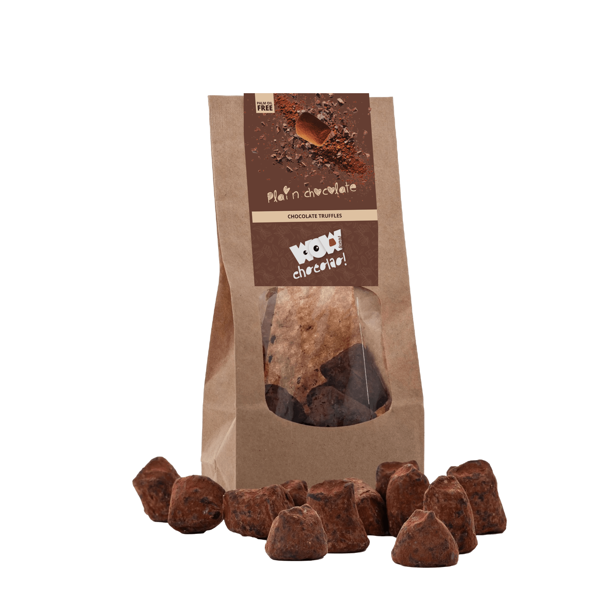 Plain Chocolate Truffles - Biodegradable bag 130g