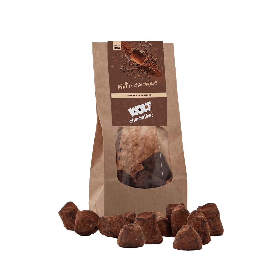 Plain Chocolate Truffles - Biodegradable bag 130g